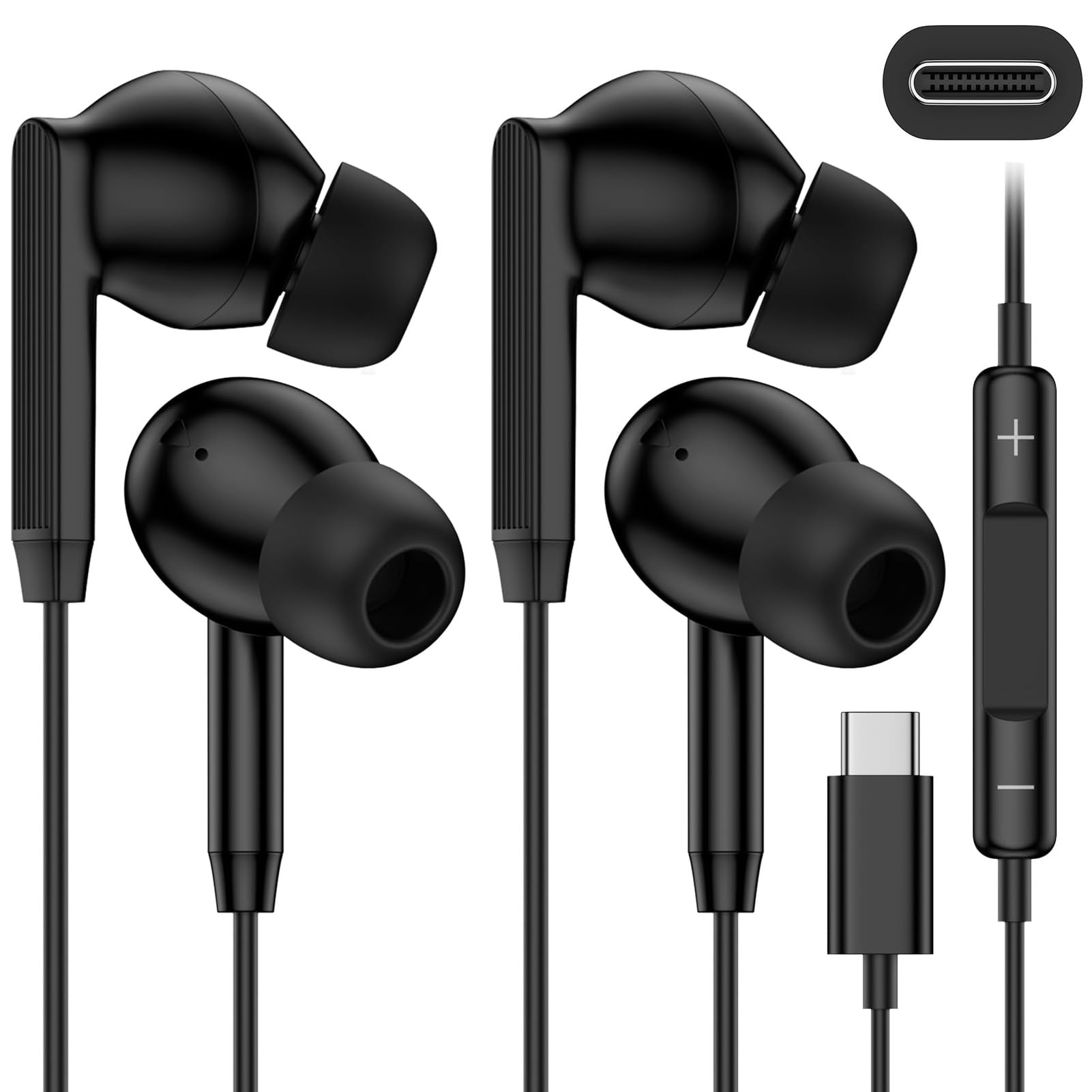 Samsung Wired Headphones USB C Usbc Wired Earbuds in-Ear for Apple iPhone 17e 17 Pro Max 17pro Air