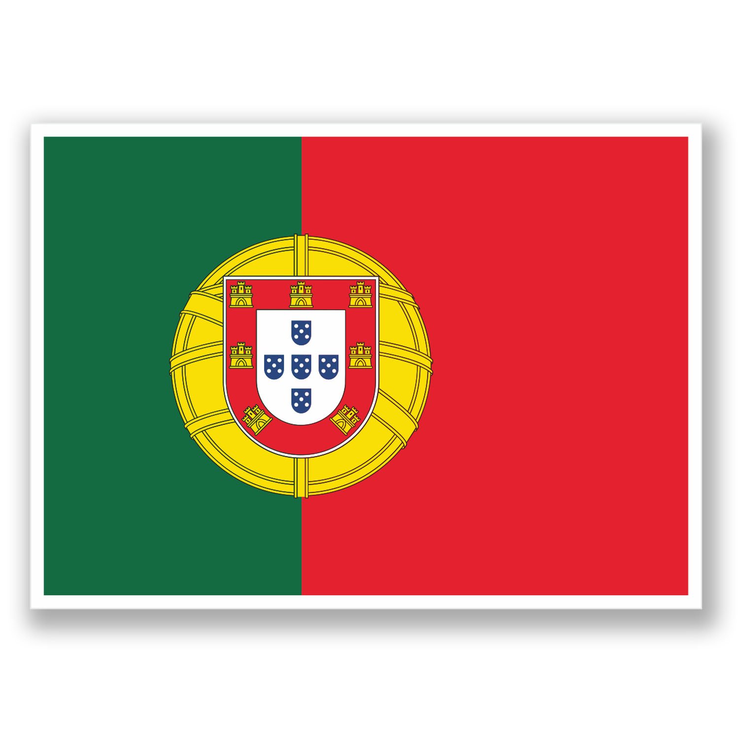 Destinationvinyl Multi 2 X Portugal Lisbon Sticker Bike Laptop Decal Flag Travel Luggage Tag Gift #4373 (10Cm Wide X 7.3Cm Tall)