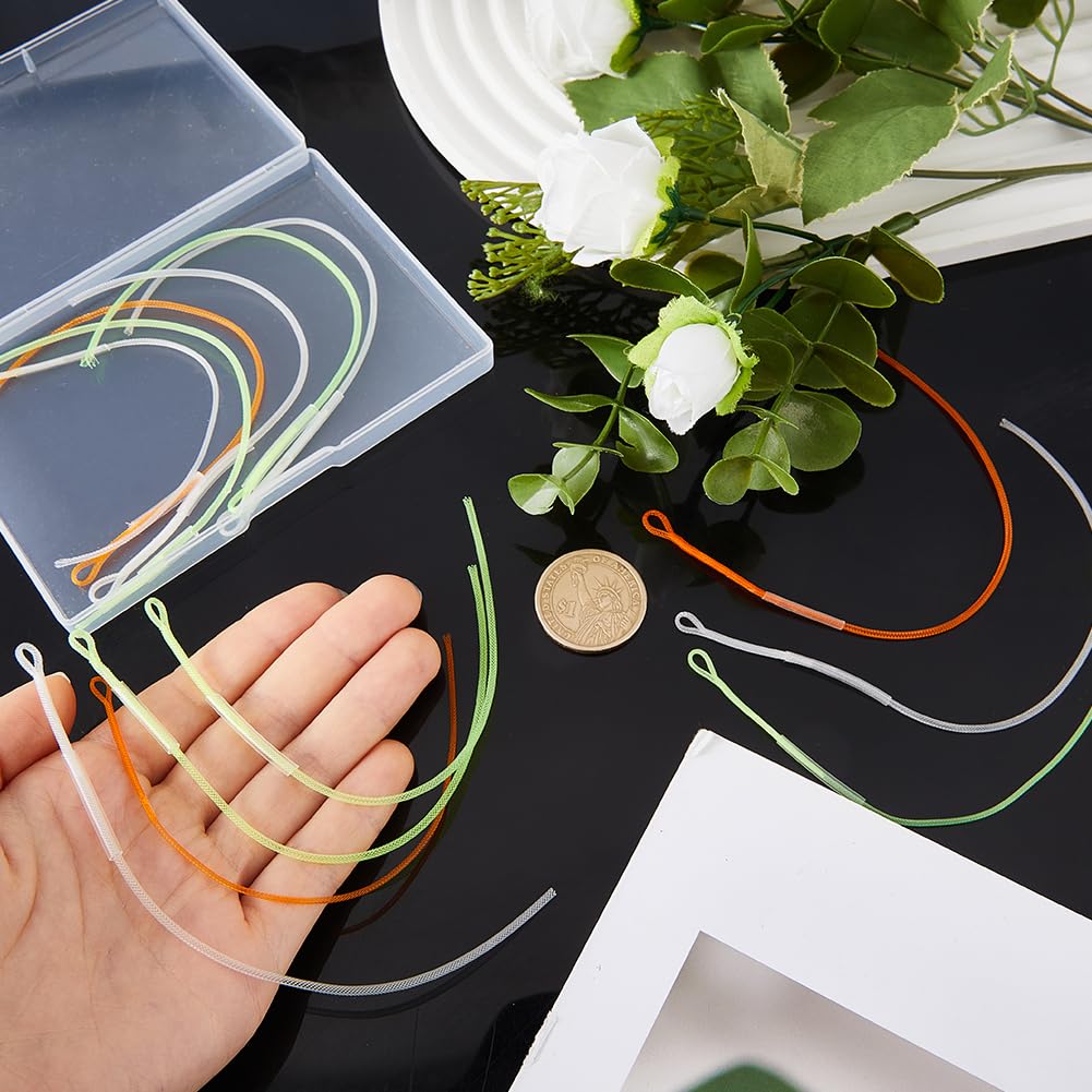 SUPERFINDINGS 18 Pièces 9 Styles Connecteur de Bas de Ligne pour Pêche à la Mouche Fils de Nylon Bas de Ligne Pêche 30lb Transparent et Connecteurs à Boucle Tressés de Ligne Capture Visibilité