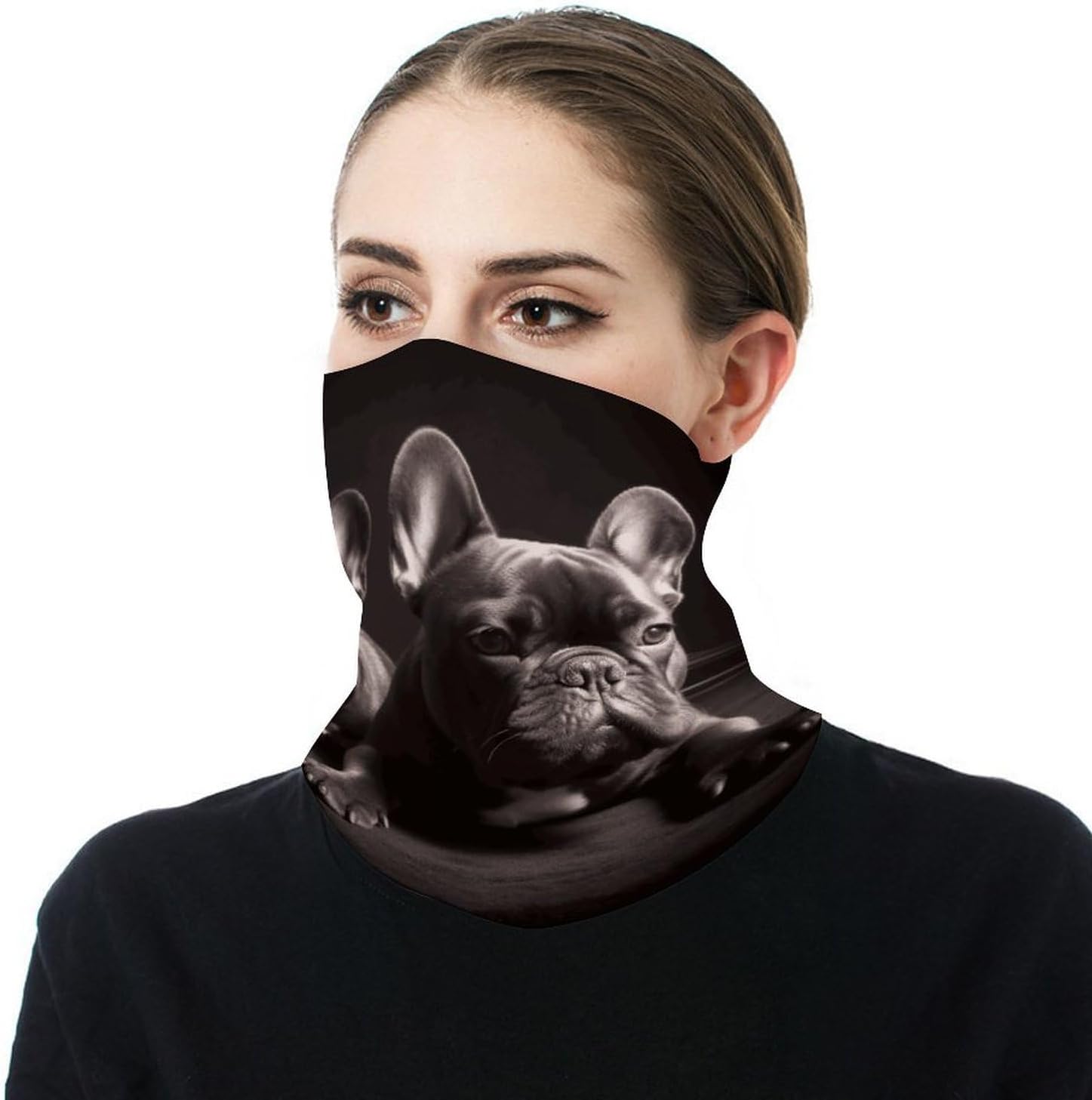 Sun Protection Neck Gaiter French Bulldog Balaclava Fishing Mask Hiking Cycling Sports Scarf