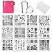 Biutee Kit per Unghie,12pcs Stamping Nail Art in Acciaio Inossidabile