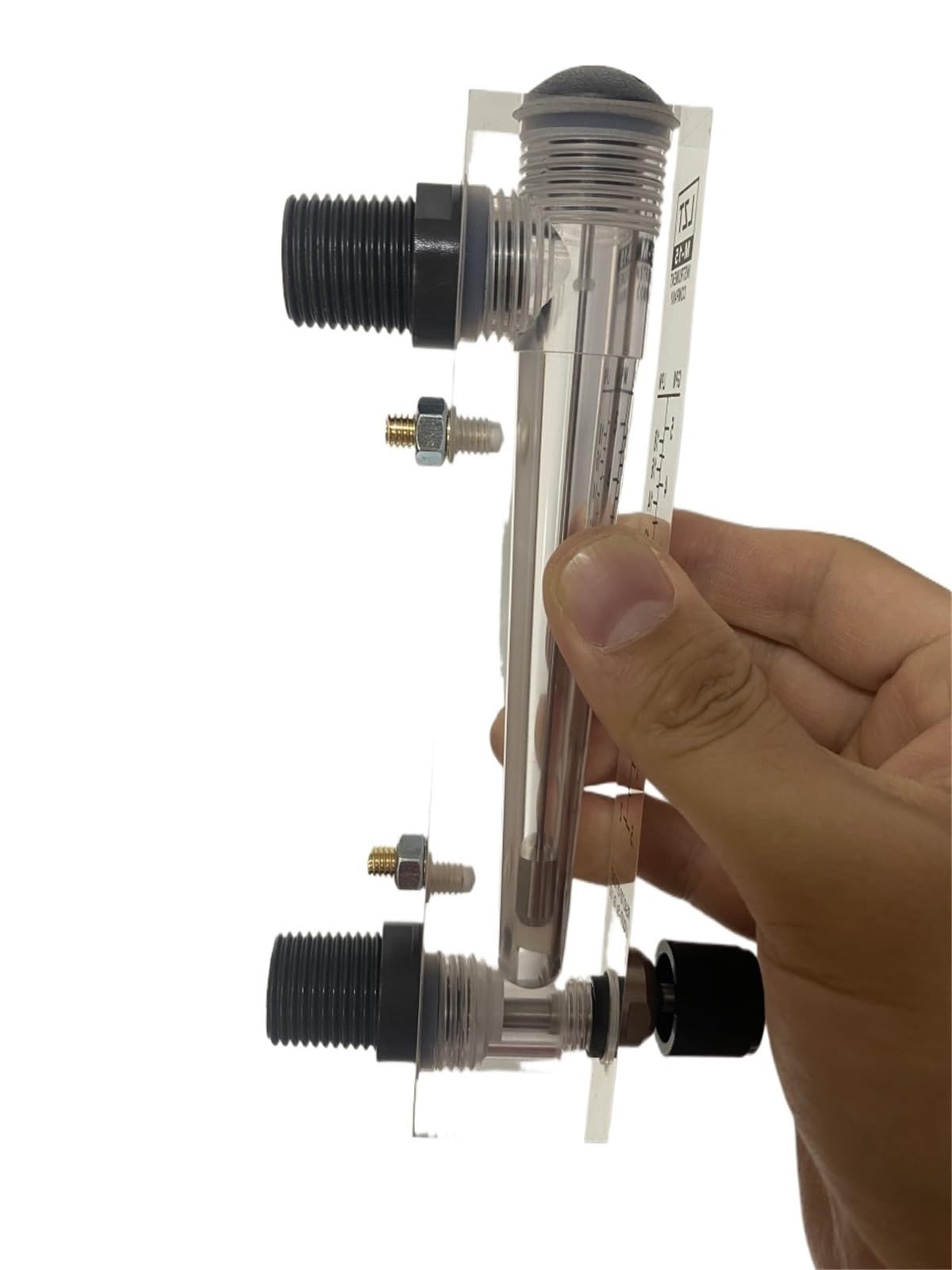 1 unidad de caudalímetro de líquido LZM-15T PMMA, rotámetro de panel con válvula de control, 0,2-2 l/min, 0,2-3 l/min, 0,5-4 l/min, 1-7 l/min, 10-100 l/h(0.2-2LPM)