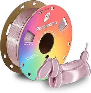 Polymaker Panchroma Silk PLA Filament 1.75mm 1kg, Shiny Rose Gold, New and Improved Formula, Better Strength, Printing Speed and Clog-Free. Works in Most FDM and Multicolor 3D Printers.