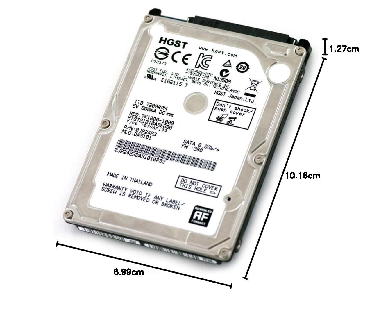 Amazon | HGST Travelstar 2.5inch 9.5mm 1TB 7200rpm 6.0Gb/s 32MB