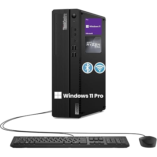 Lenovo ThinkCentre M75s 2 Gen SFF Desktop Computer PC, AMD Ryzen 5 Pro 4650G 3.7GHz, 16GB RAM, 512GB SSD, Wi-Fi, HDMI, Keyboard and Mouse, Windows 11 Pro (Renewed)