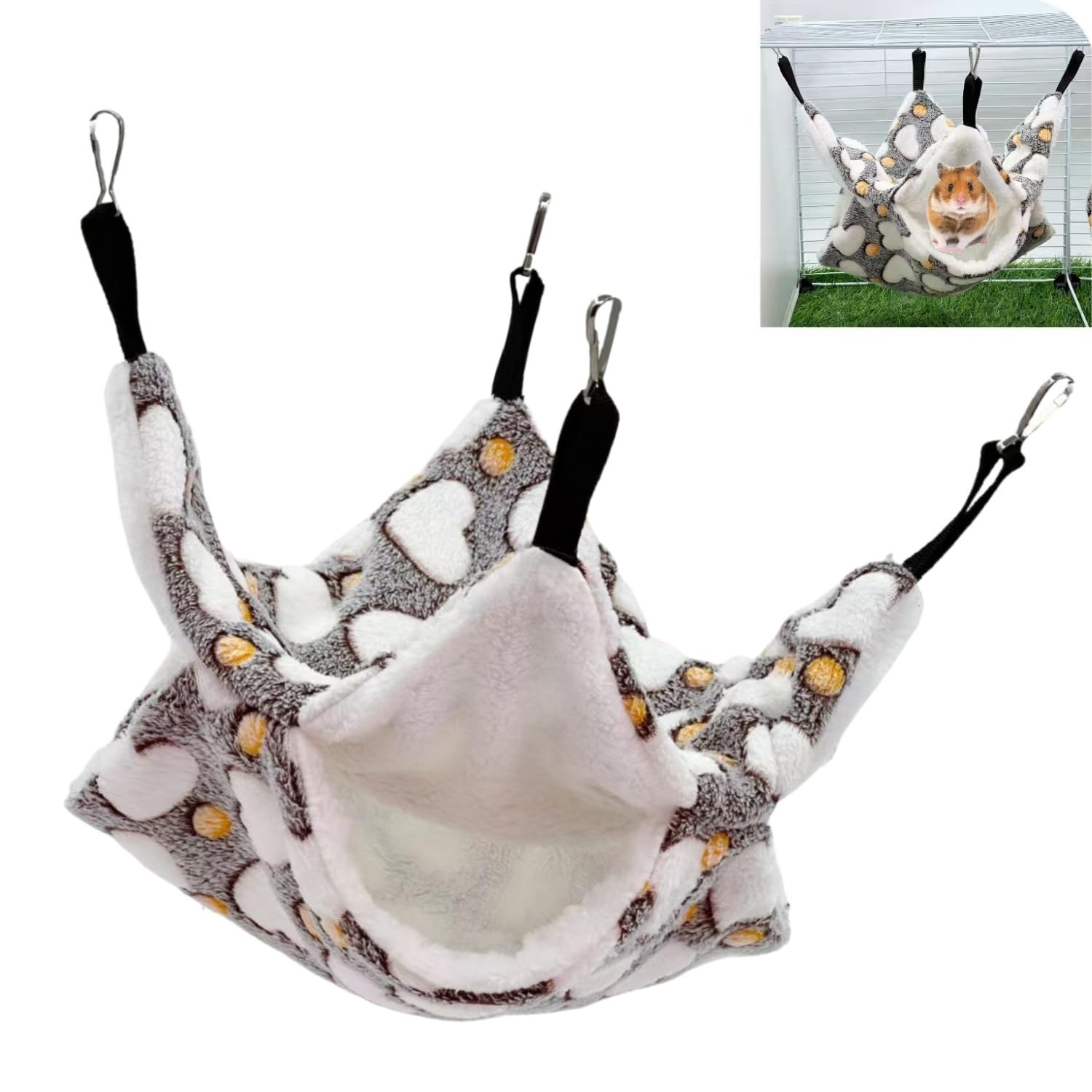 Hamac pour Animaux de Compagnie,Hamac pour Petit Animal,Sac de Couchage pour Hamster,lit chaud pour l'hiver,pour Furet Hamster Chinchilla de cobaye,Rat,hamac de Luxe