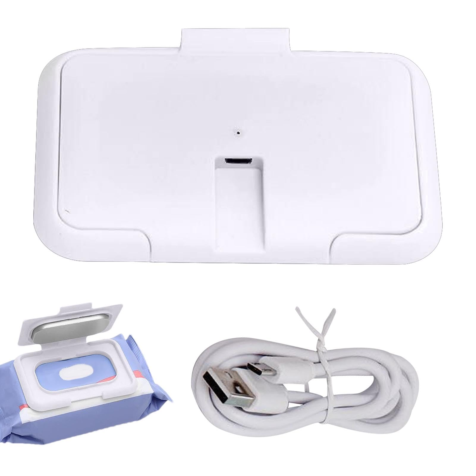 Calentador de toallitas portátil, calentador USB para toallitas húmedas, dispensador de toallitas de calefacción uniforme para viajes, coche, hogar, picnic y camping