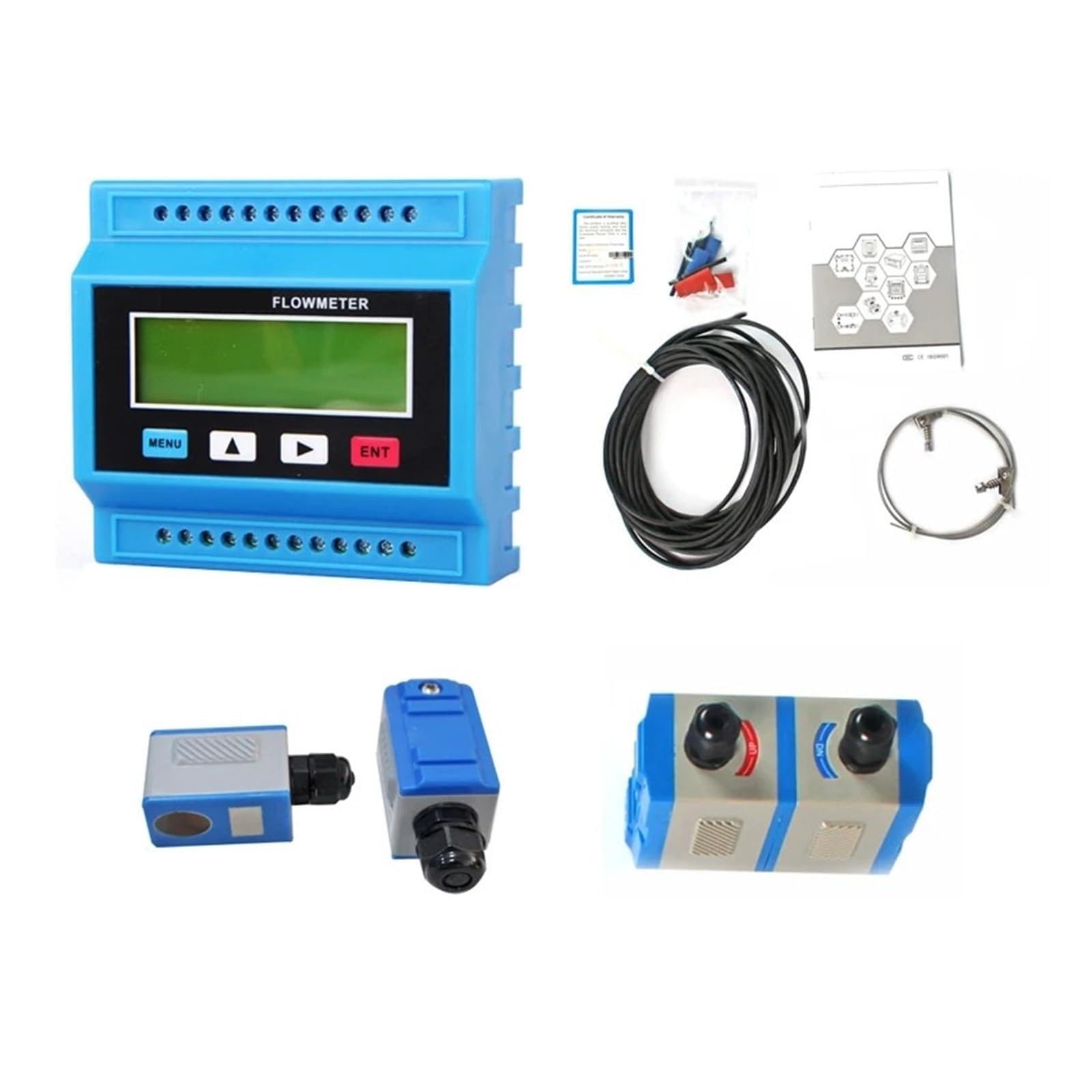 HHB18I TUF2000M modular flowmeter external clamp type pipeline type volumetric flowmeter(Host plus TS-2 TM-1)
