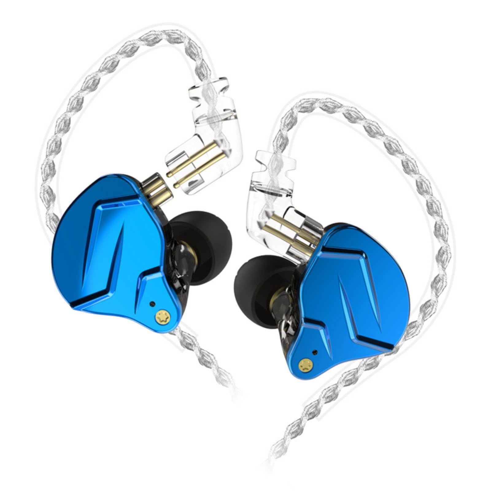 Cuffie in Ear Gaming Auricolari Headset Cablate Driver 10 Mm Audio Nitido Bassi Cavo Rame Alta Purezza Ergonomiche con Gancio Adatte per Gioco su PC, Blu Diamante, Standard
