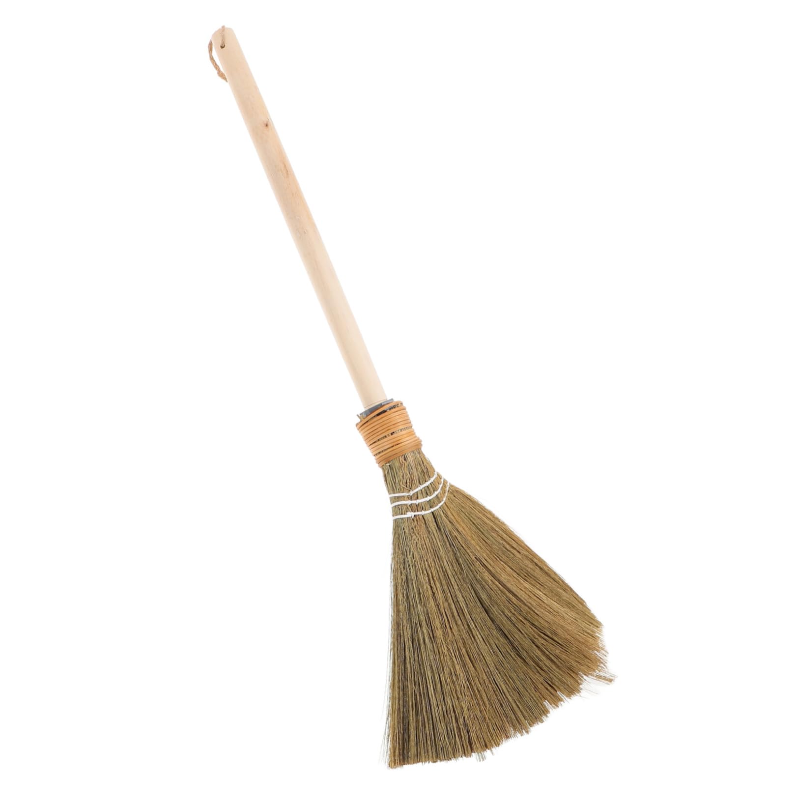 GLSTOY Straw Broom Broomstick Wisk Broom Corn Broom with Wood Handle Soft Broom Natural Broom Asian Brooms for Sweeping Indoor Wood Broom Broom Broom Whisk Broom