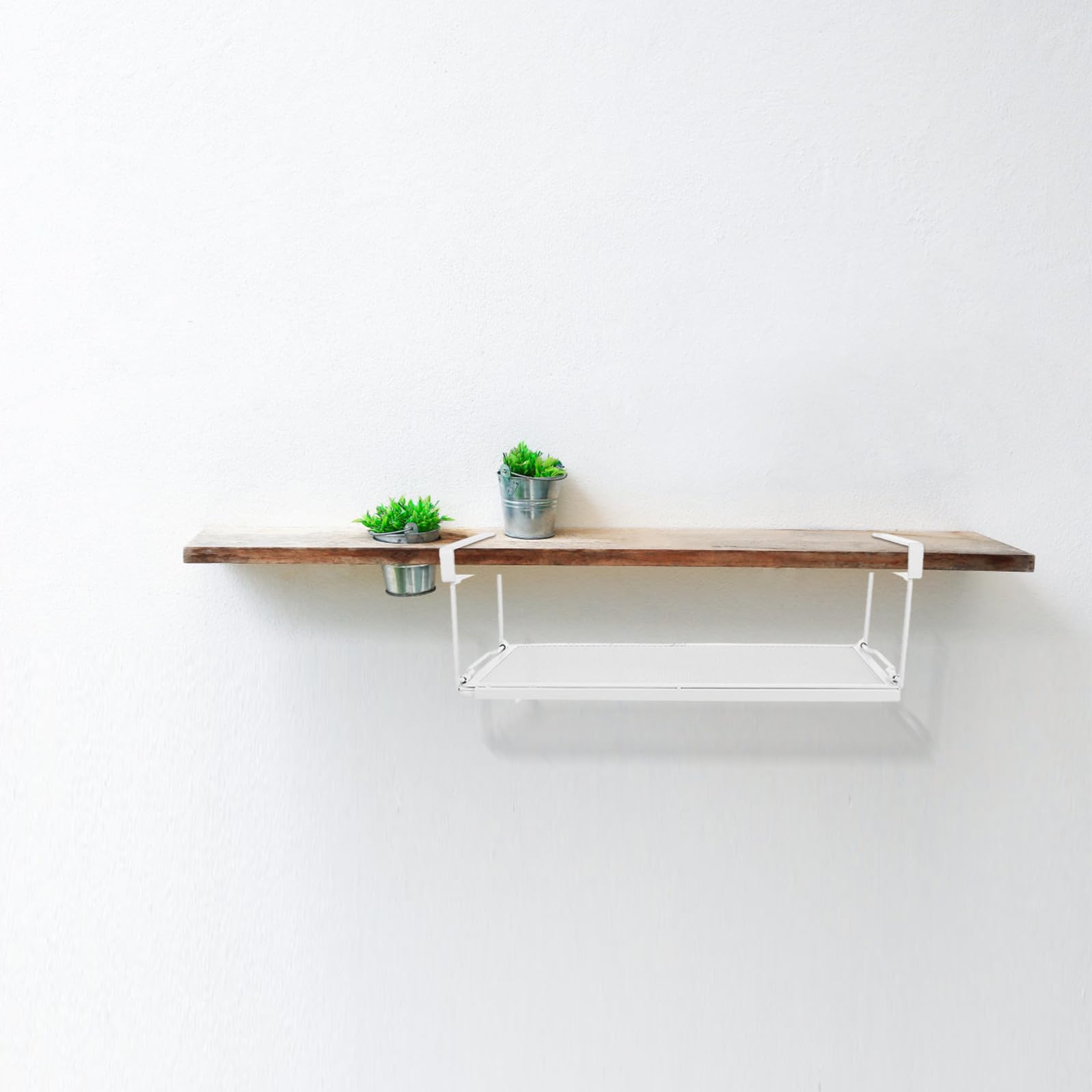 NUOBESTY Organizzatore da Cucina Sottolavello in Acciaio al Carbonio Bianco Regolabile Cestello Estraibile per Dispensa e Piano di Lavoro Facile Accesso