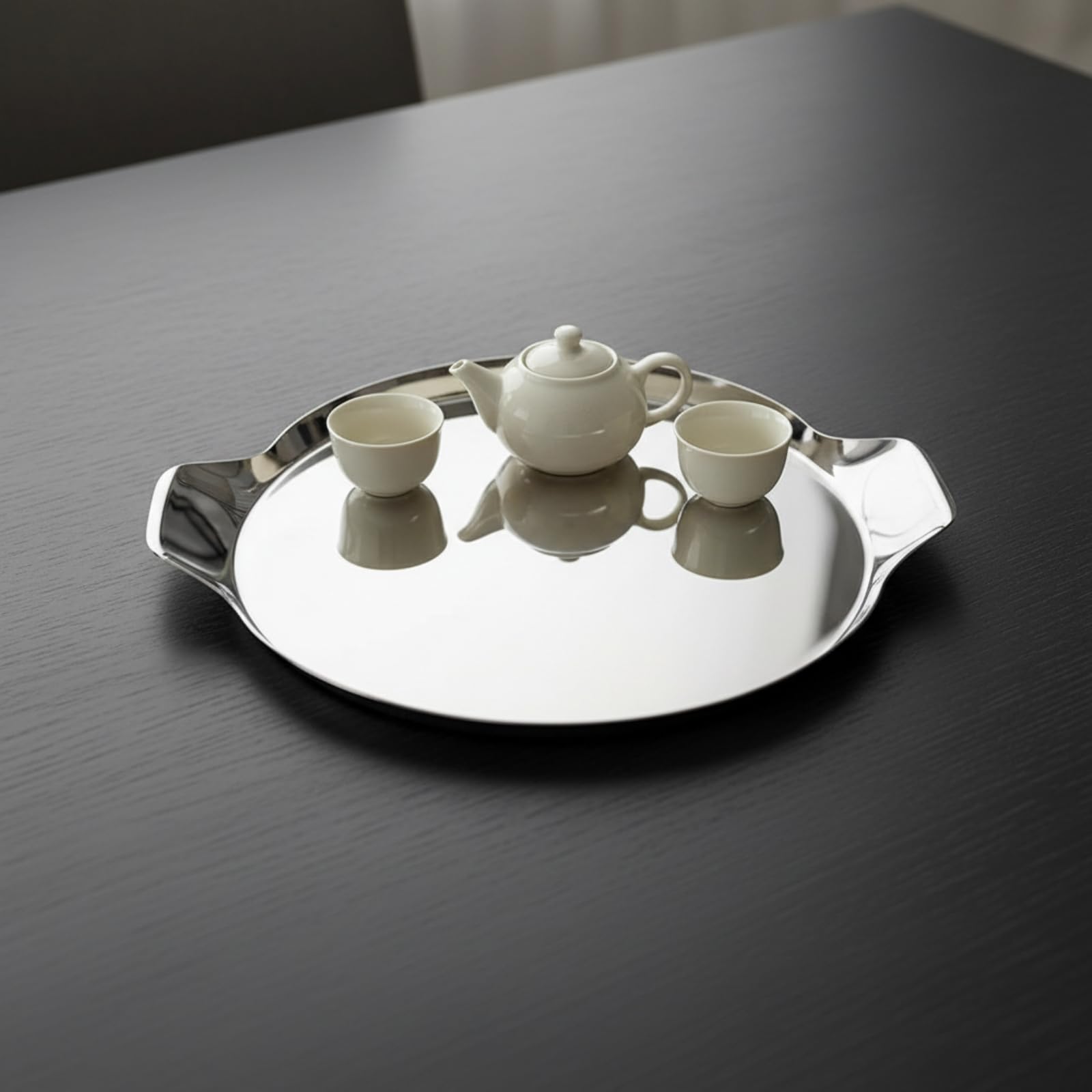 Banja Servir Acero Inoxidable Pulida Fuente Vajilla para Anfitrionas, Cafetería, 31 24 2 Cm