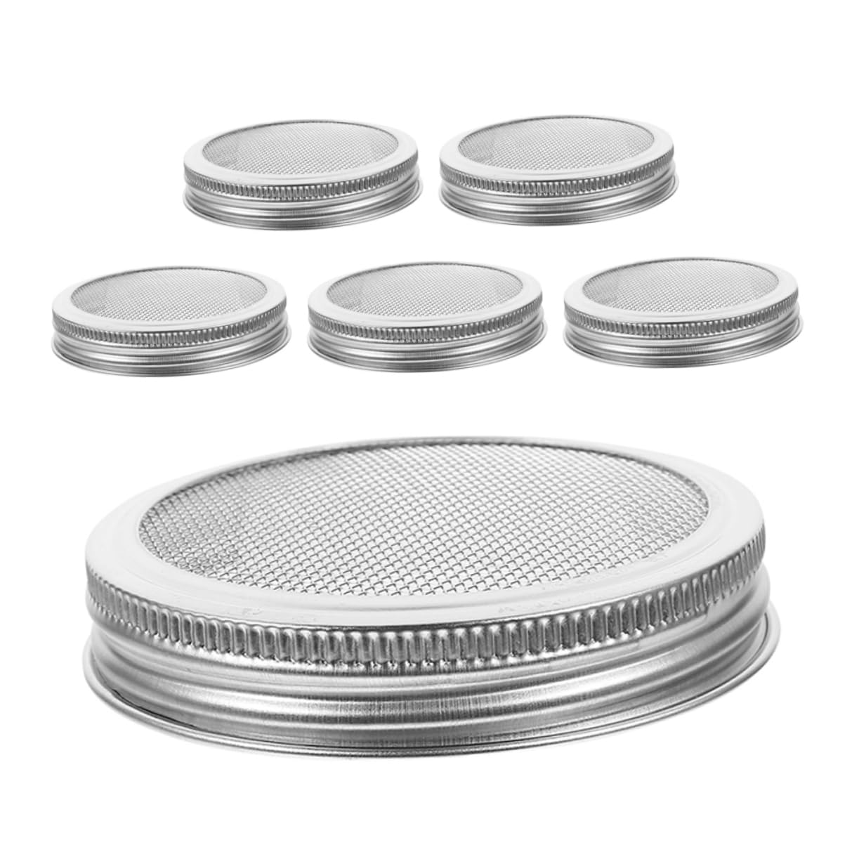 Tapas de acero inoxidable 70/86 mm reutilizables para frascos y brotes