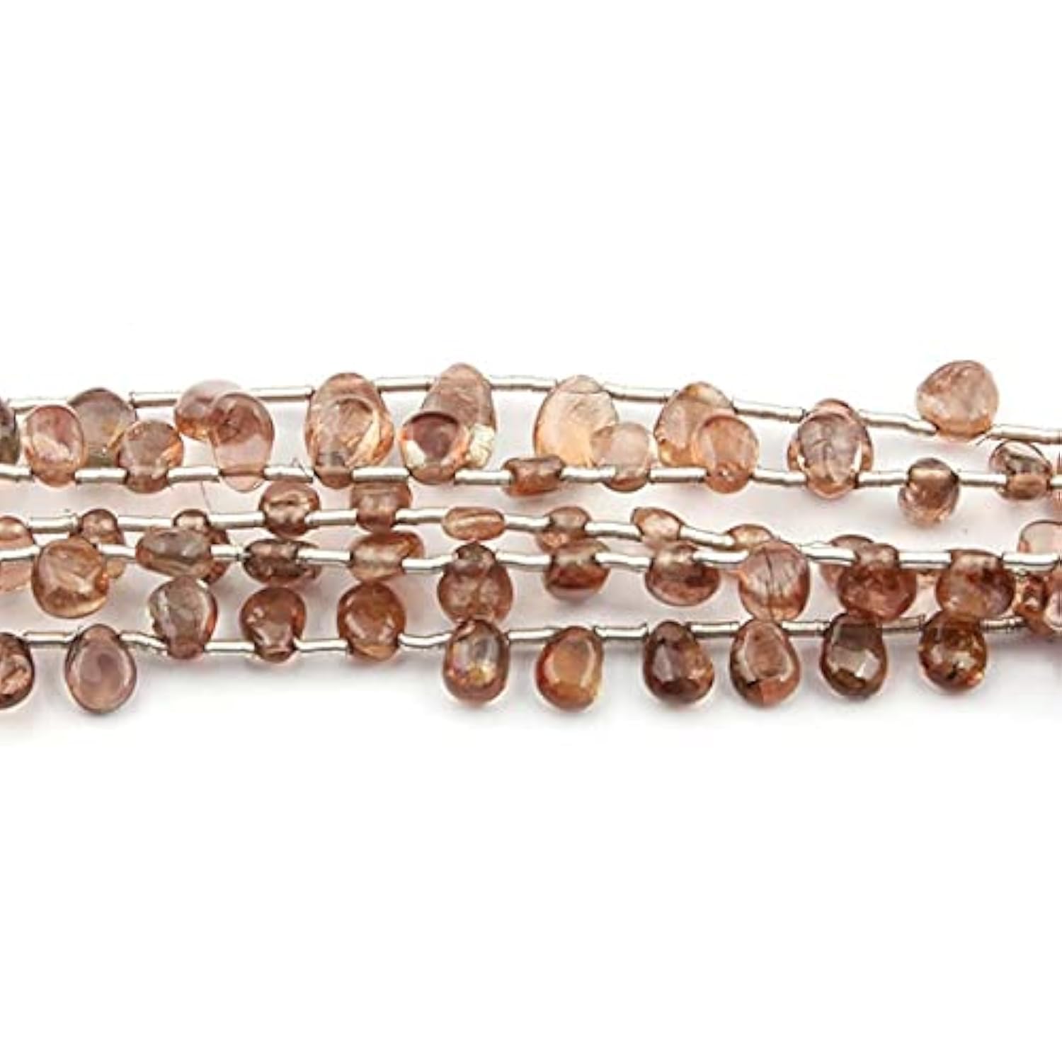 LKBEADS 5-żyłowy naturalny hessonit gładki boczny wiertło gruszka kropla briolette - gładkie koraliki 5 mm x 3 mm-7 mm x 4 mm 20 cm