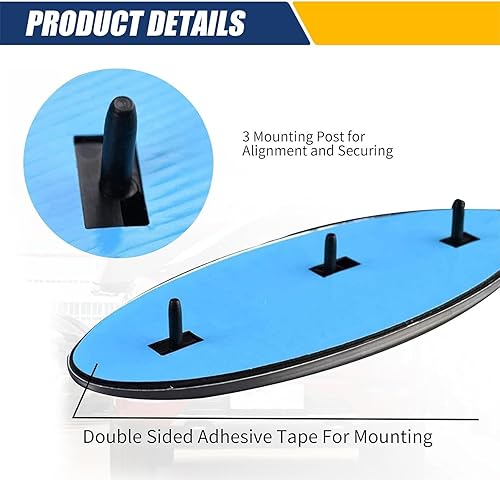 Miniatura 3 de UGSHY Paquete de 2 emblemas de rejilla delantera, etiqueta de cubierta de malla central, placa de identificación de emblema para puerta trasera,