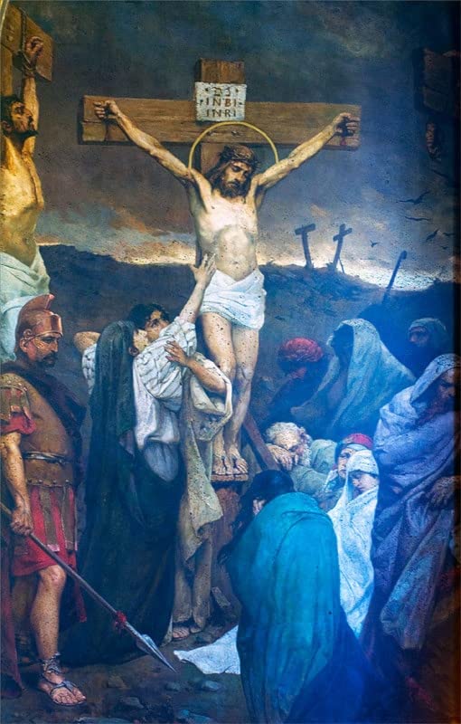 Tableau la Crucifixion Wilhelm Kotarbinski impression d'art mural premium