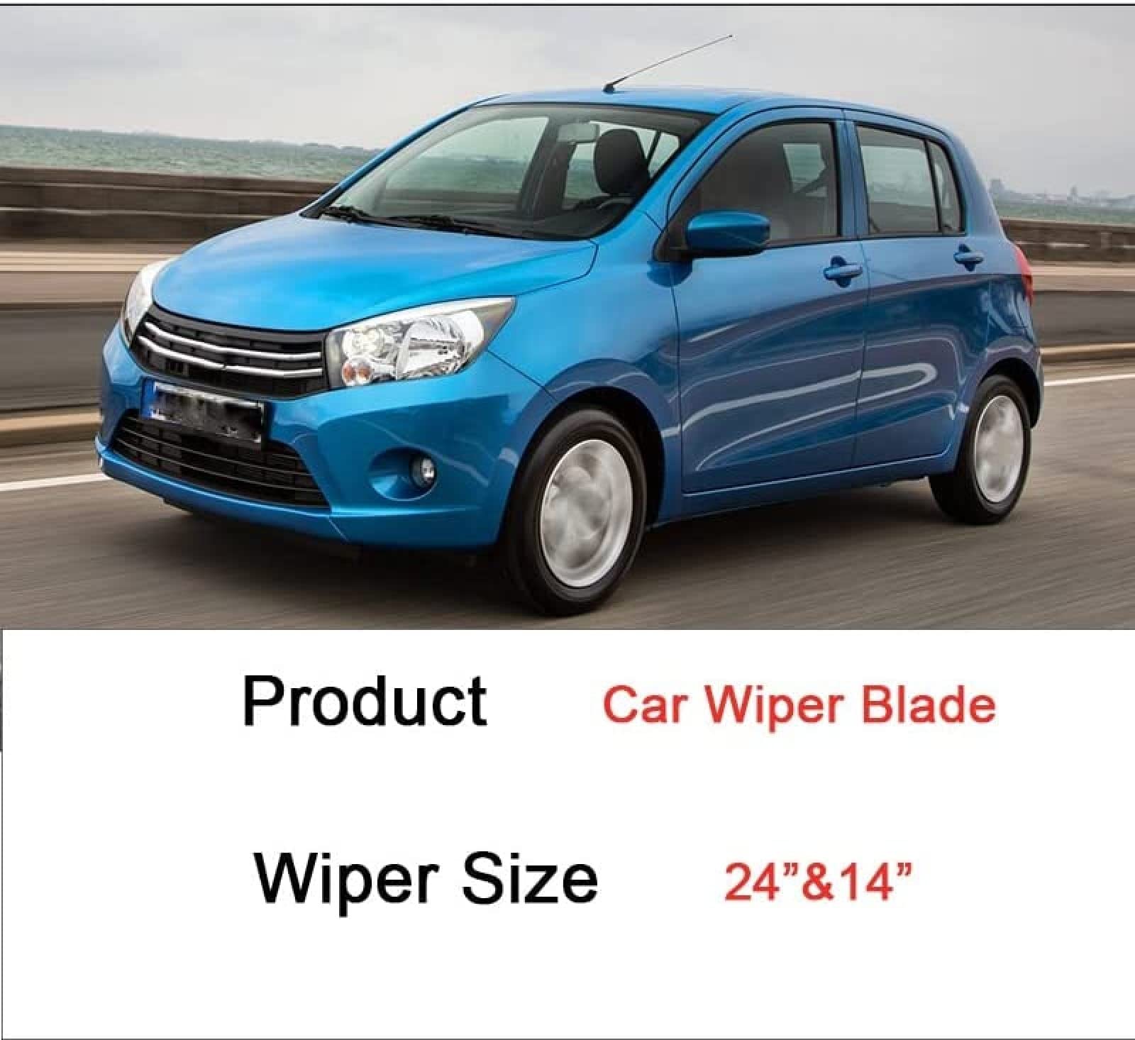 Limpiaparabrisas de Coche para Suzuki para Celerio para Cultus 2014 2015 2016 2017 2018 2019 2020 2021 2022 limpiaparabrisas de Ventana Delantera 24 "+ 14"