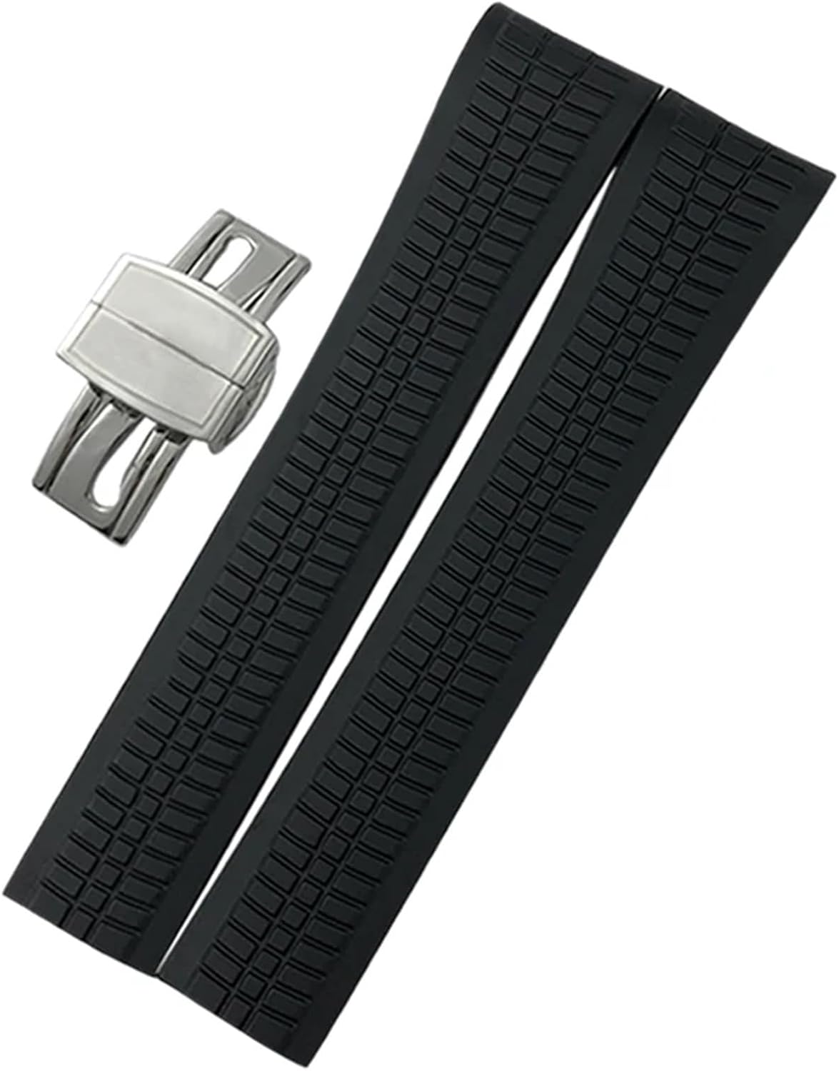 Rubber Strap Metal Pin 21mm Watch Band Fit For PATEK 5167A 5167R AQUANAUT Philippe PP Brown Waterproof Bracelets