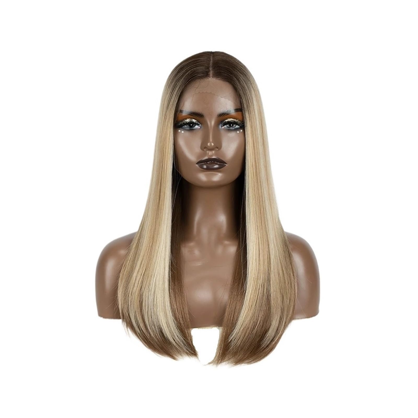 Lizhuzhuzs28 Wigs Straight Synthetic Hair 22" Glueless Bob Wig Cosplay for Women Lace Front Hair Extensions
