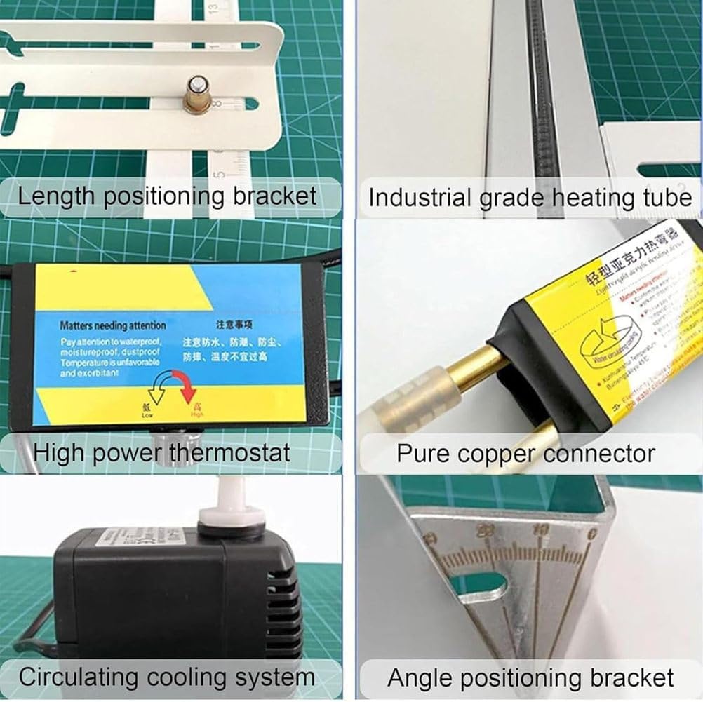 Verstellbare Acryl-PVC-Biegemaschine, 0–85 ℃ für 1 mm-6 mm Kunststoffplatten, ideal für DIY-Projekte und Handwerk, 60 cm Länge