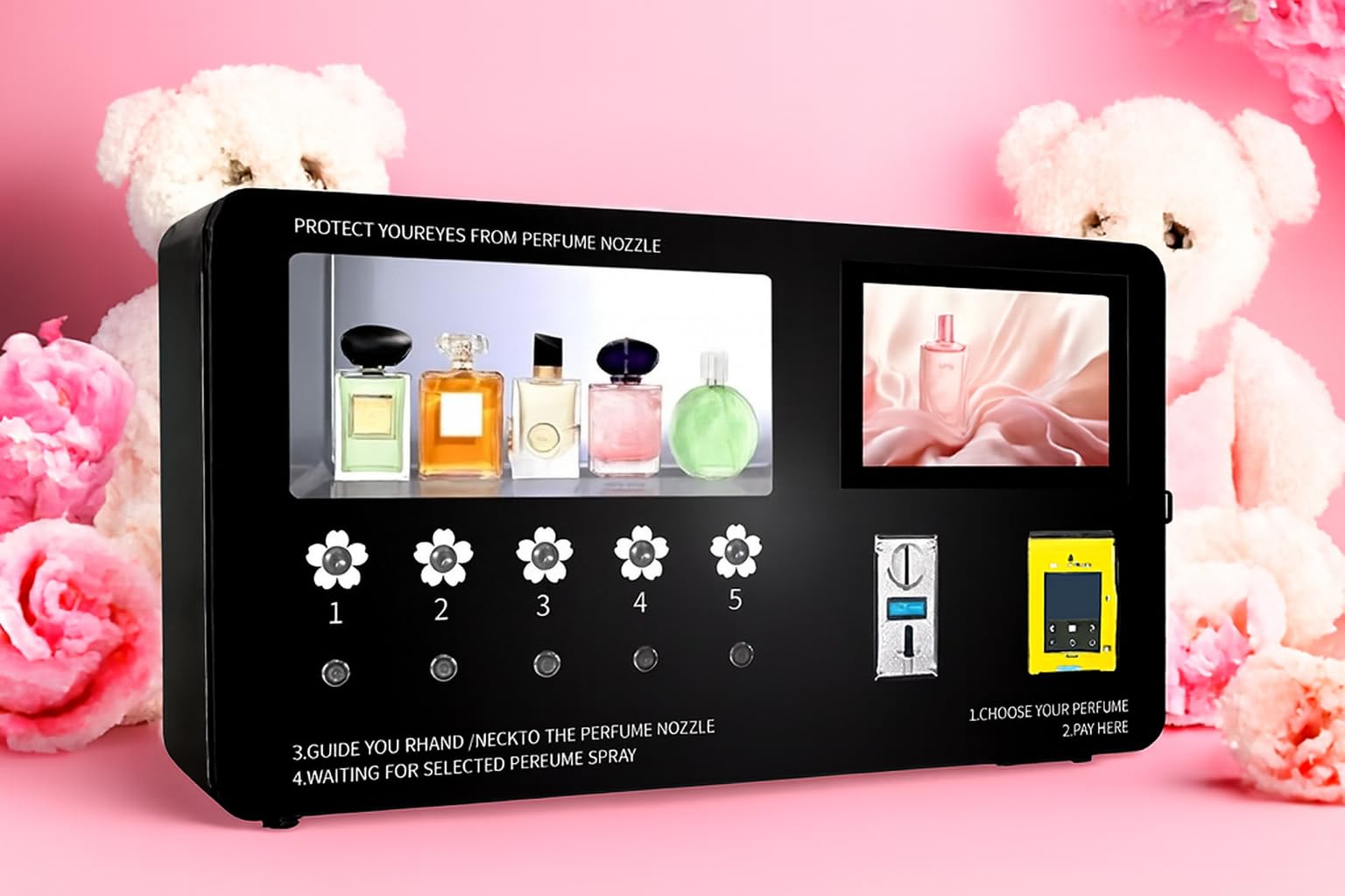 Perfume Vending Machine for Sale Electronic Perfume Vending Equipment Smart Fragrance Vending Machine Combo with 10 1-Inch Touchscreen
