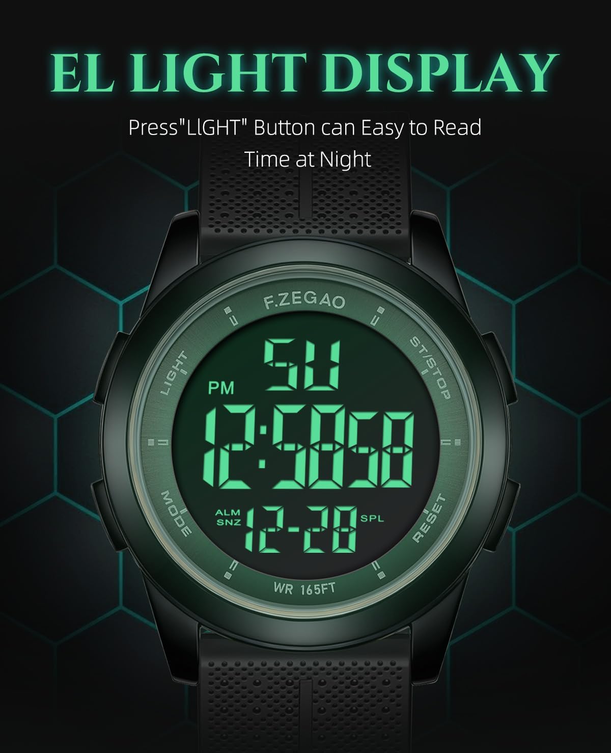 Metal Ultra-Thin Waterproof Digital Watch Men, Military Watches with Timer, Multi-Functions Sport Watches for Men - Image 6