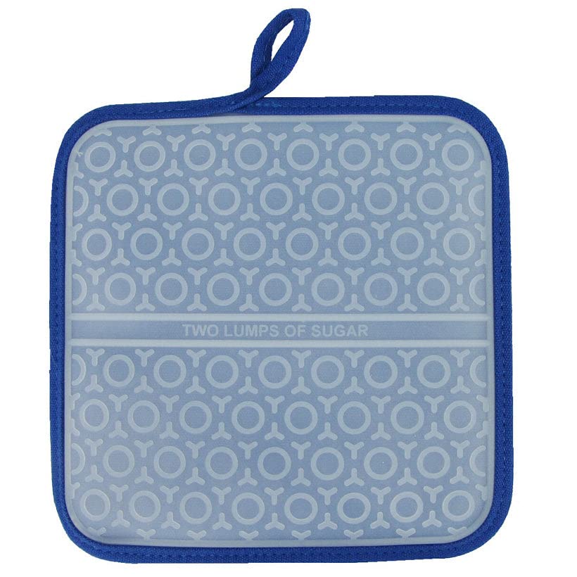 Two Lumps of SugarKTX2011-6BLU Blue Twill Silicon Hottie Pot Holder, 8-inch Square