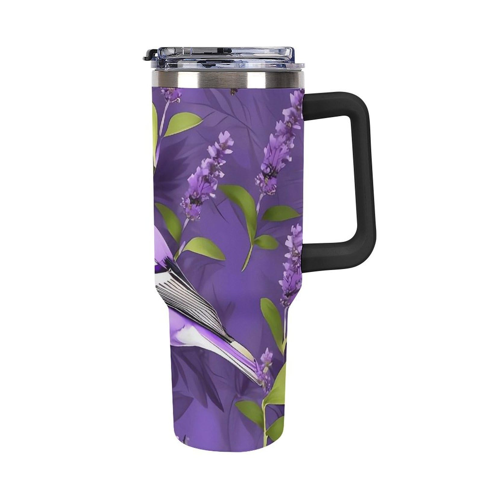 Porte-gobelet de voiture lavande floral étanche universel pour console auto