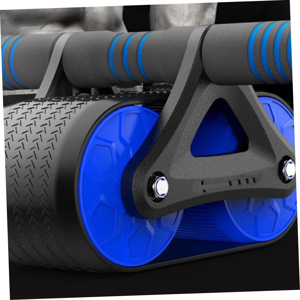 Ruota Addominale Fitness Abs Gomma Blu, Rullo Professionale | Tank Wheel Ispessita, Uso Quotidiano e Upper Body Workout, per Uomini e Professionisti