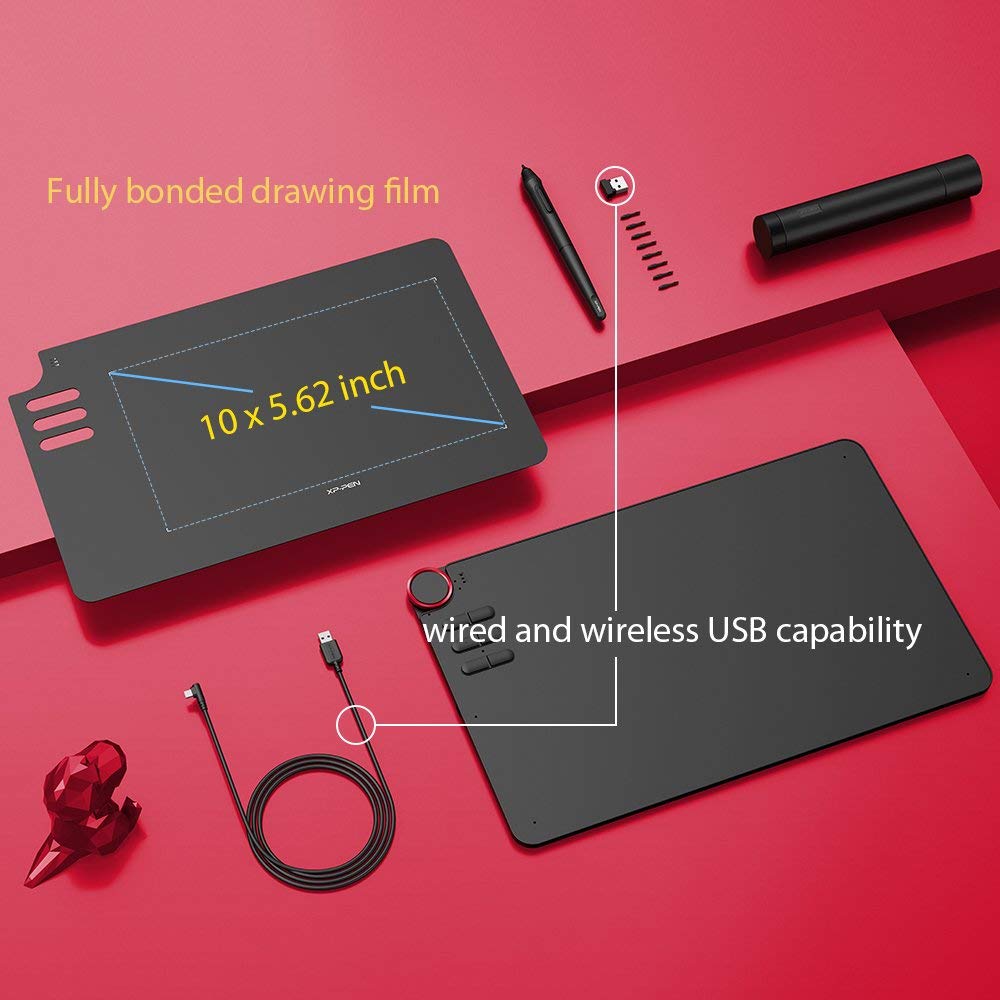 Amazon | XP-Pen Deco03 ペンタブレット MAC 無線ペンタブ 10x5