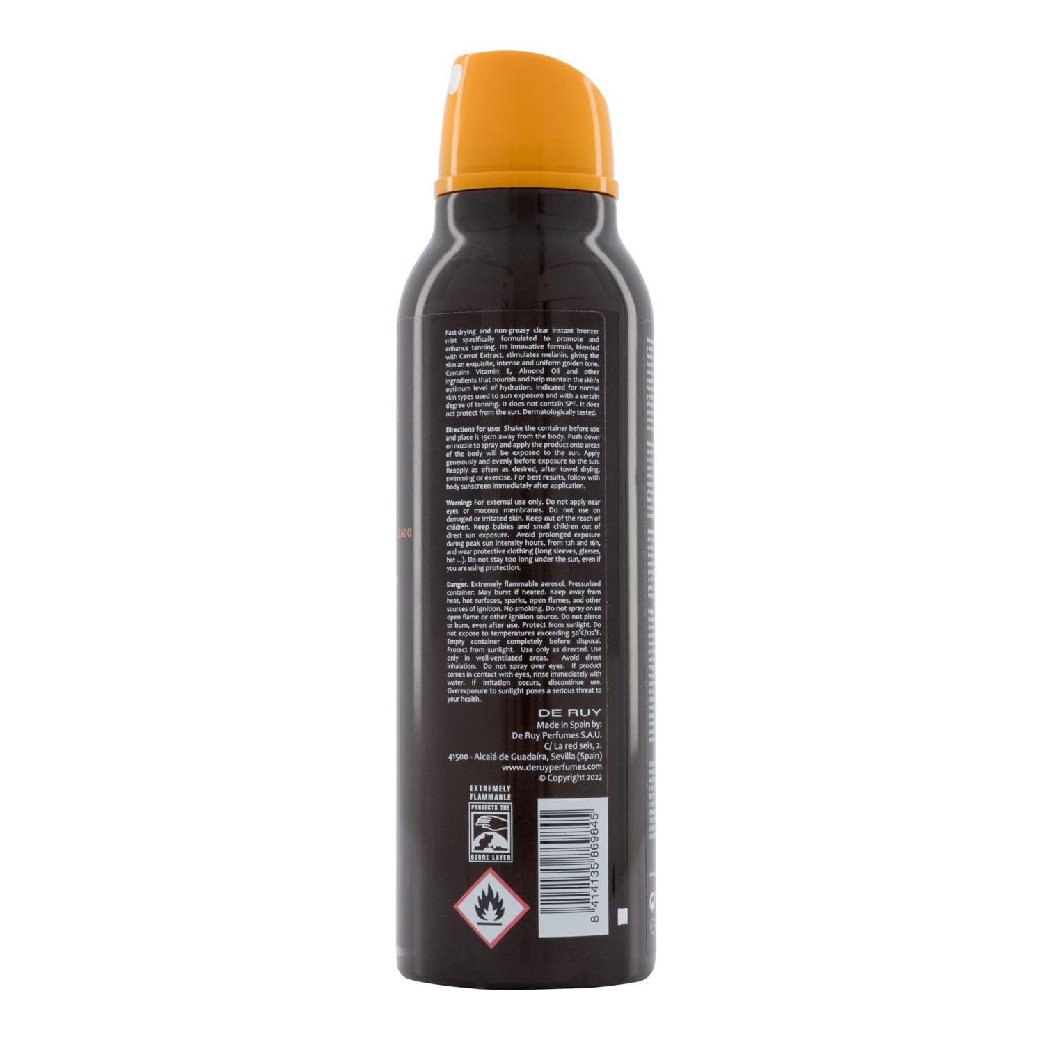 GISÈLE DENIS - Abbronzatura istantanea invisibile 200 ml, Spray abbronzante, Acceleratore di abbronzatura, Abbronzante solare con estratto di carota, Spray intensificante, Abbronzante corpo
