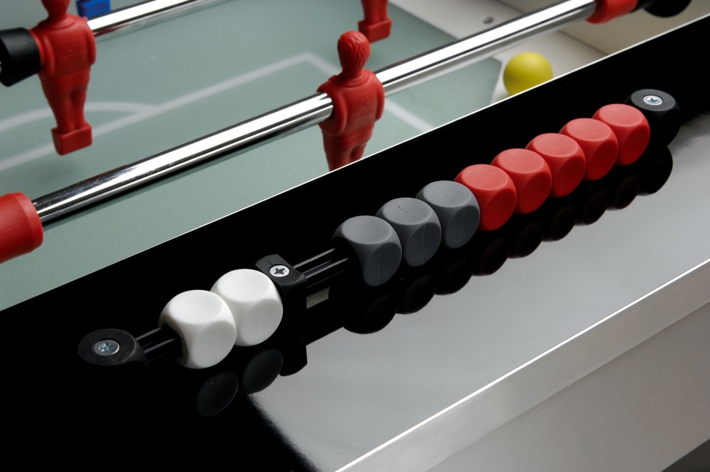 Garlando Calcio Balilla Master Champion Itsf Con Aste Uscenti, Campo Gioco Lungo Nero-Argento