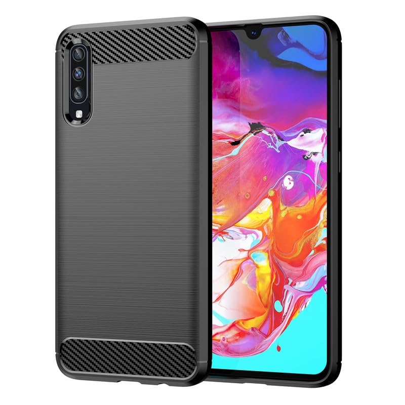 Image of Hybrid Carbon Fiber Back Case for Samsung Galaxy A70S / A70 (Black)