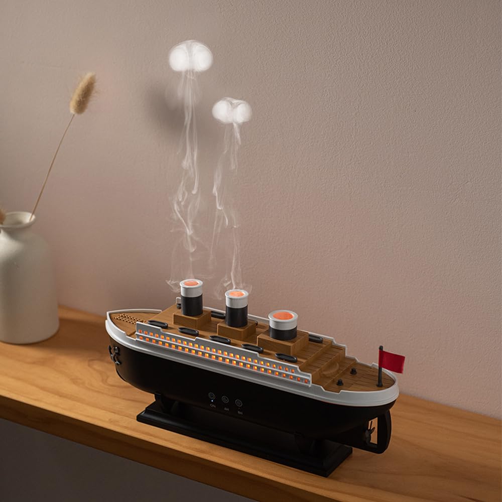 Diffusore di oli essenziali a vapore, umidificatore per aromaterapia con telecomando, luci LED a 7 colori, 2 modalità di nebbia, timer e spegnimento automatico per casa, camera da letto e
