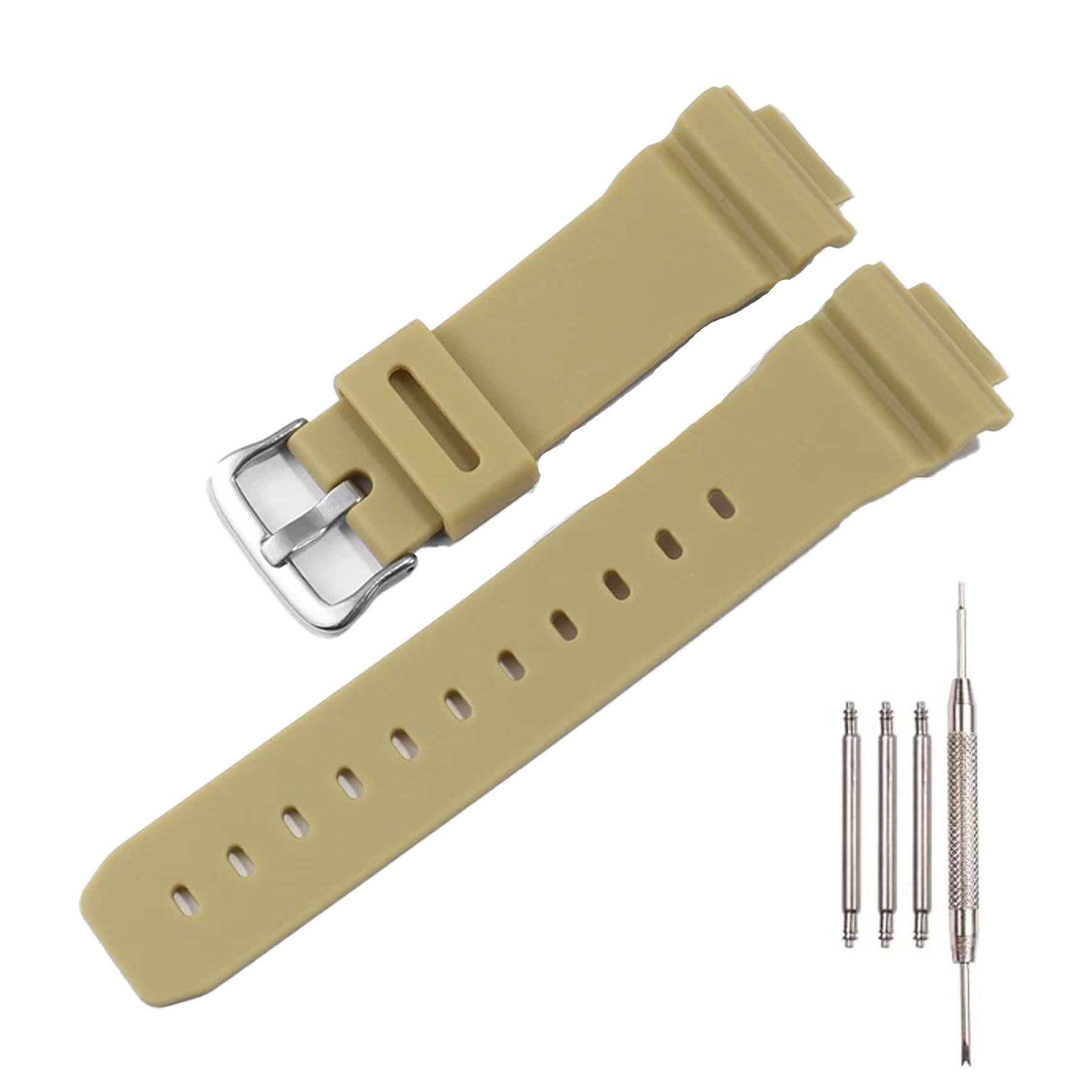 Correa de resina de 16 mm compatible con Casio DW5600 DW6900 y GA2100 6