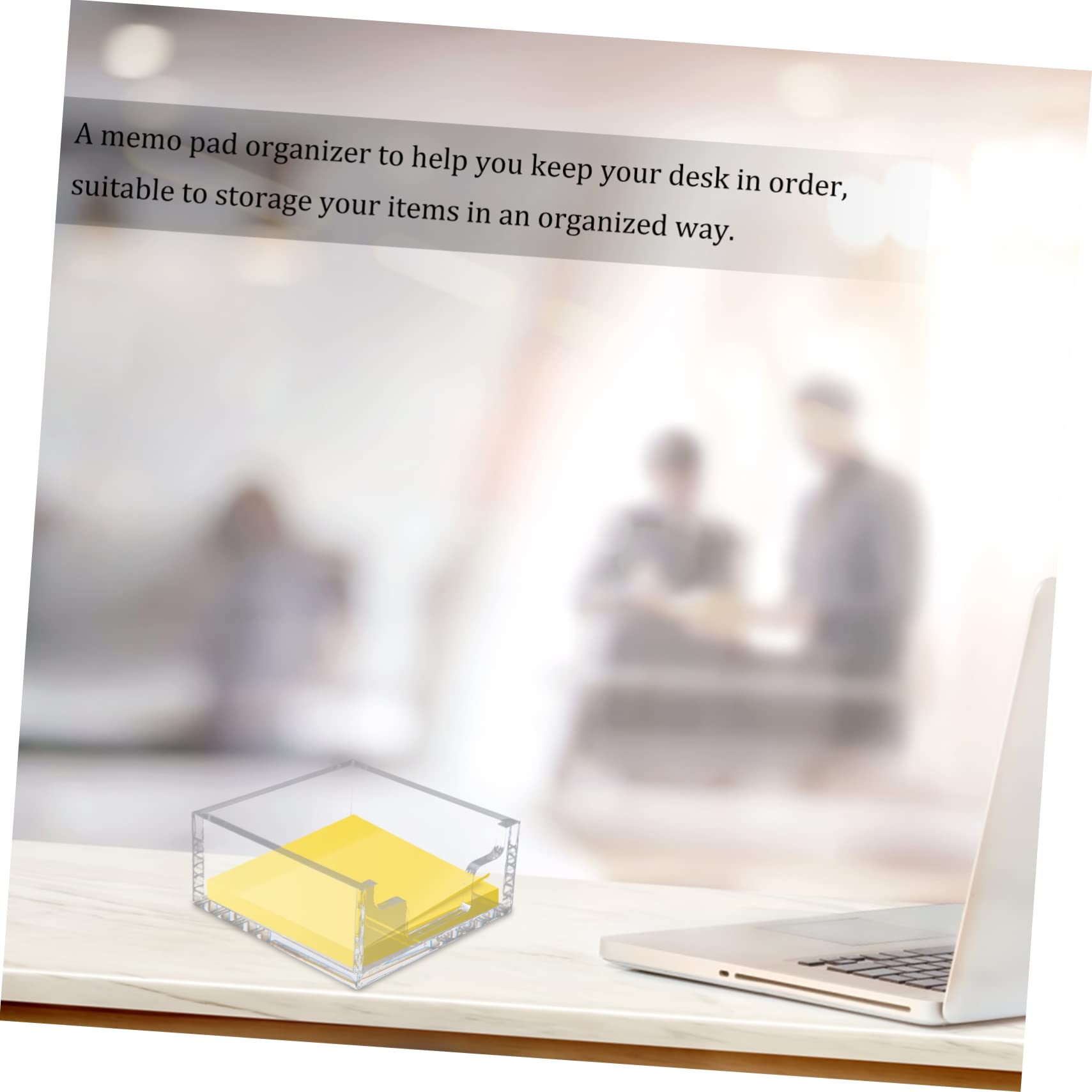 2piezas Soporte Organizador De Notas De Oficina Dispensador Para Notas De Transparente Accesorios De Escritorio Prácticos y Funcionales