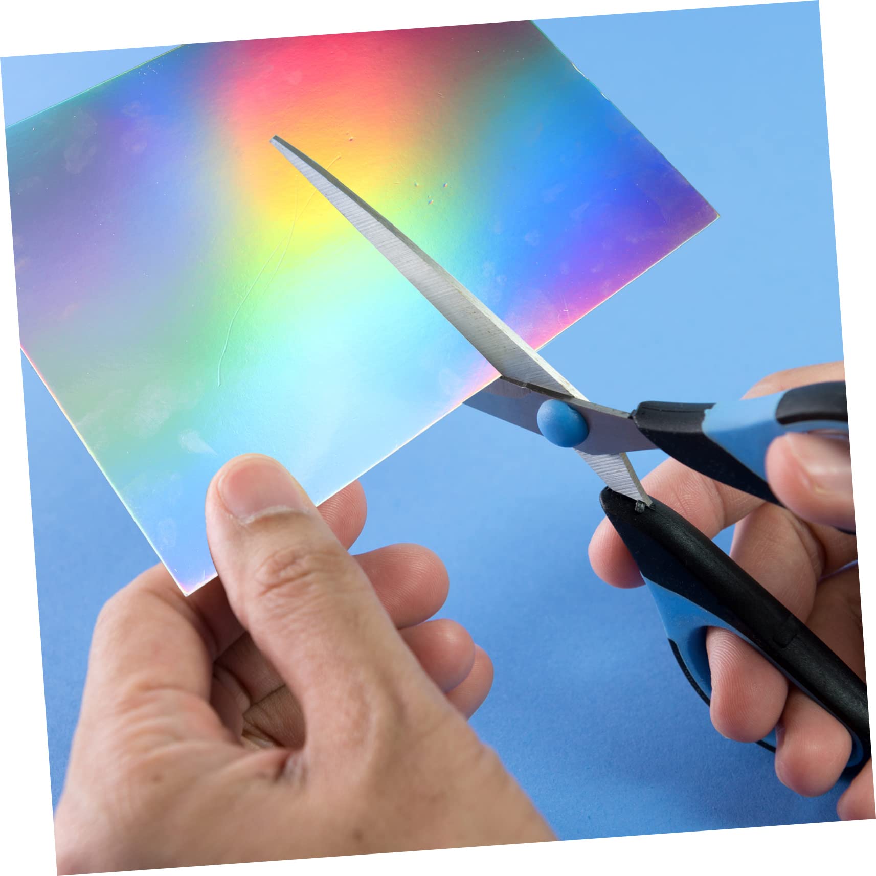 STOBOK Carta Olografica A4 per Scrapbooking e Decoupage, Cartoncino per Lavori Creativi Fai da Te, Colori Brillanti, Resistente allo Sbiadimento per Feste e Casa