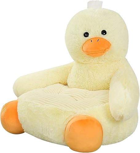 Silla reclinable para niños pequeños, sofá para niños, bonito sillón de pato de dibujos animados para niños, sofá de juegos de animales de felpa