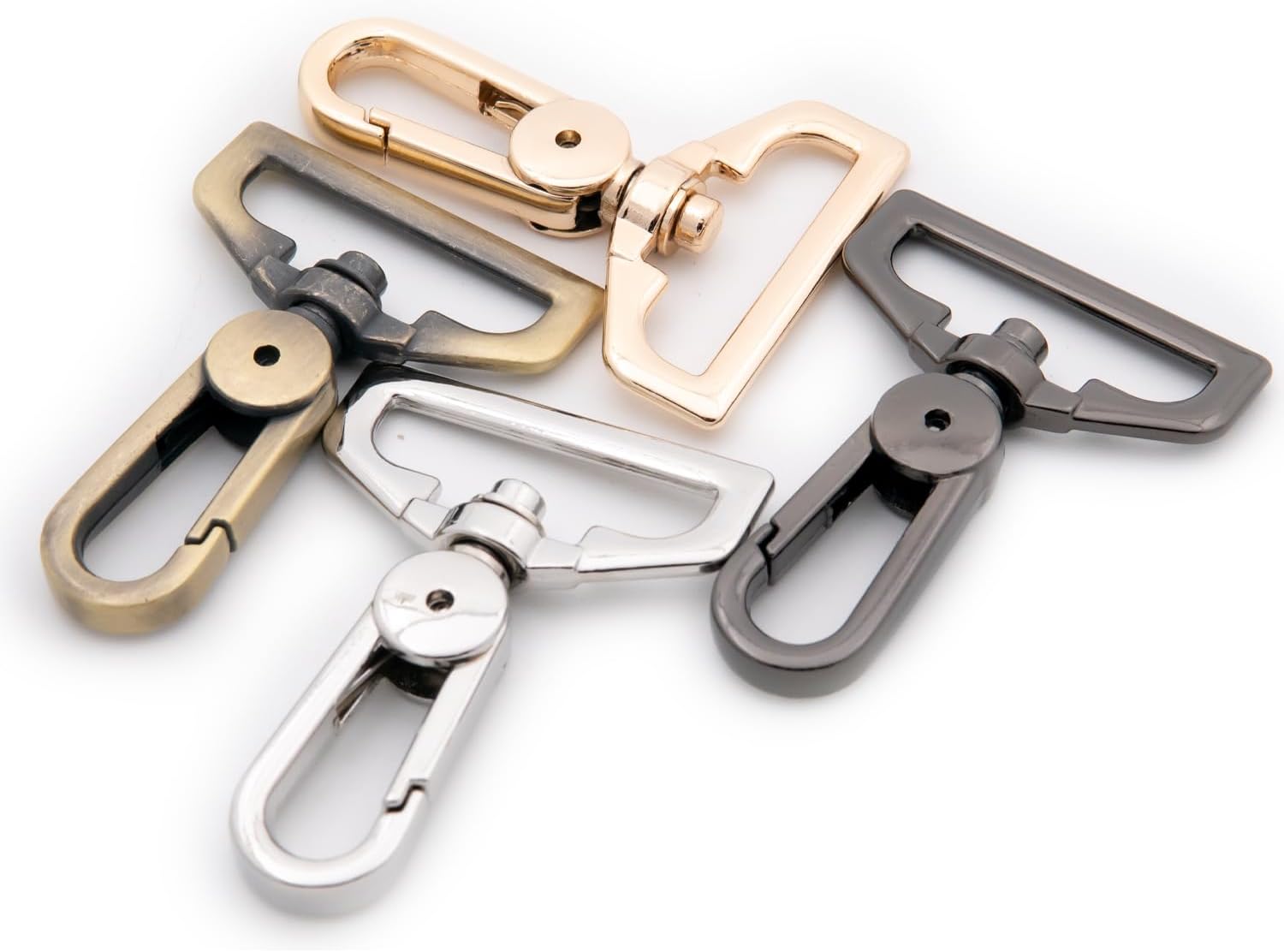 Metal Snap Hooks, 10 PCS Purse Hardware Push Gate Swivel Lobster Claw Clasp (Gunmetal,1 1/4") - Image 4