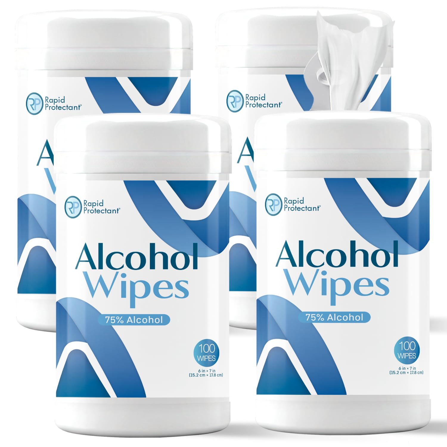 75 Alcohol Wipes 4 x 100 pack Large 400 Wipes
