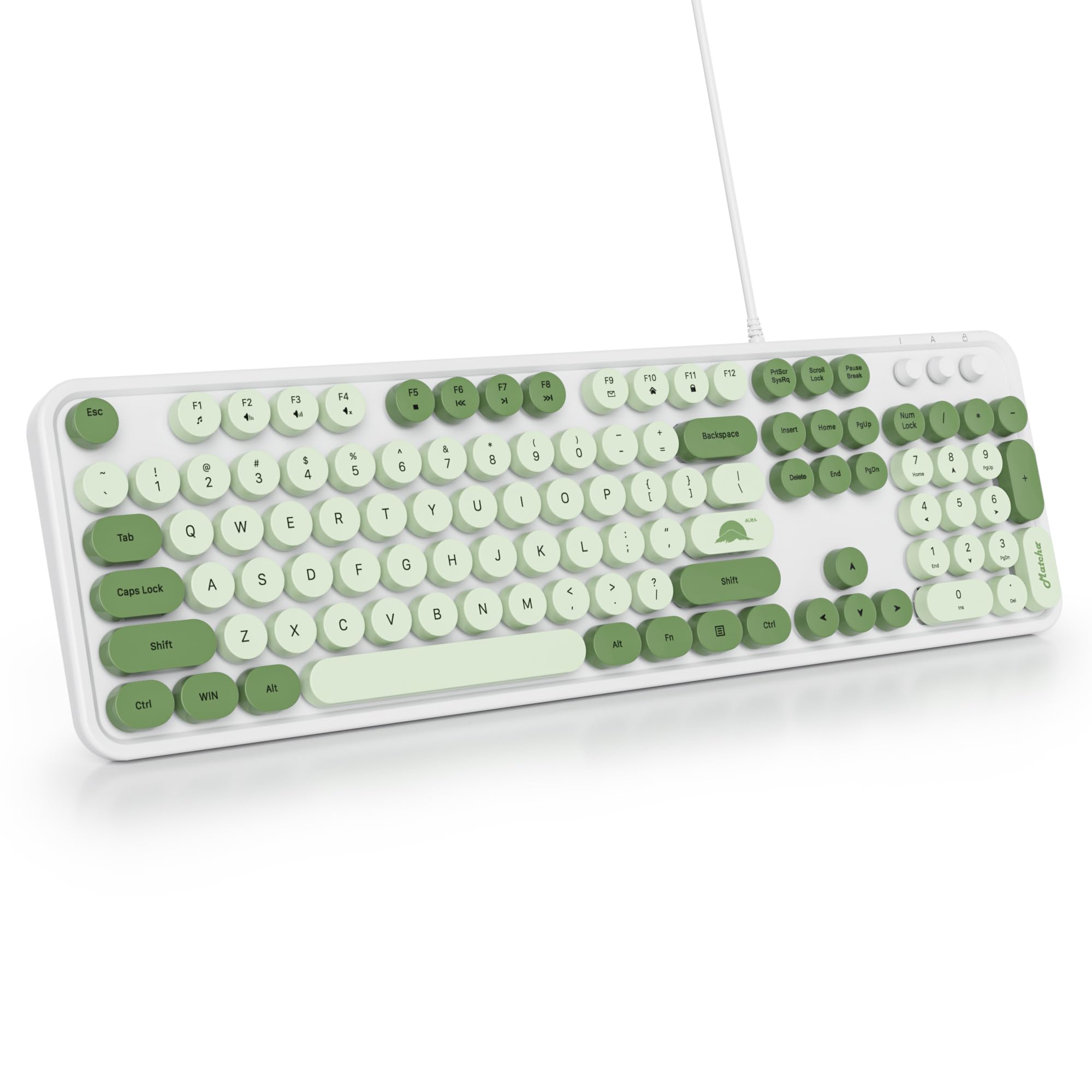 Clavier rétro vert matcha pour sublimer votre espace de télétravail sur ordinateur - 7