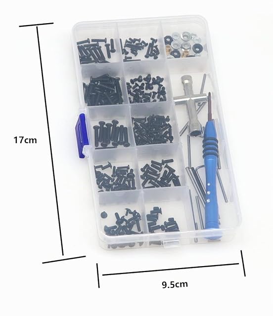 Foto 7 de 7 de WANGCL RC Car Screw Kit RC Car Tool Kit Herramienta de reparación Pasadores de Acoplamiento para 1/10 RC Car…