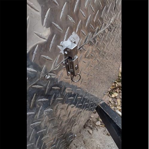 Miniatura 4 de Hegebeck Pestillo de tornillo de barril con resorte de 0.591 in de grosor, superficie de acero inoxidable, vibración, pulido de seguridad, cierre de