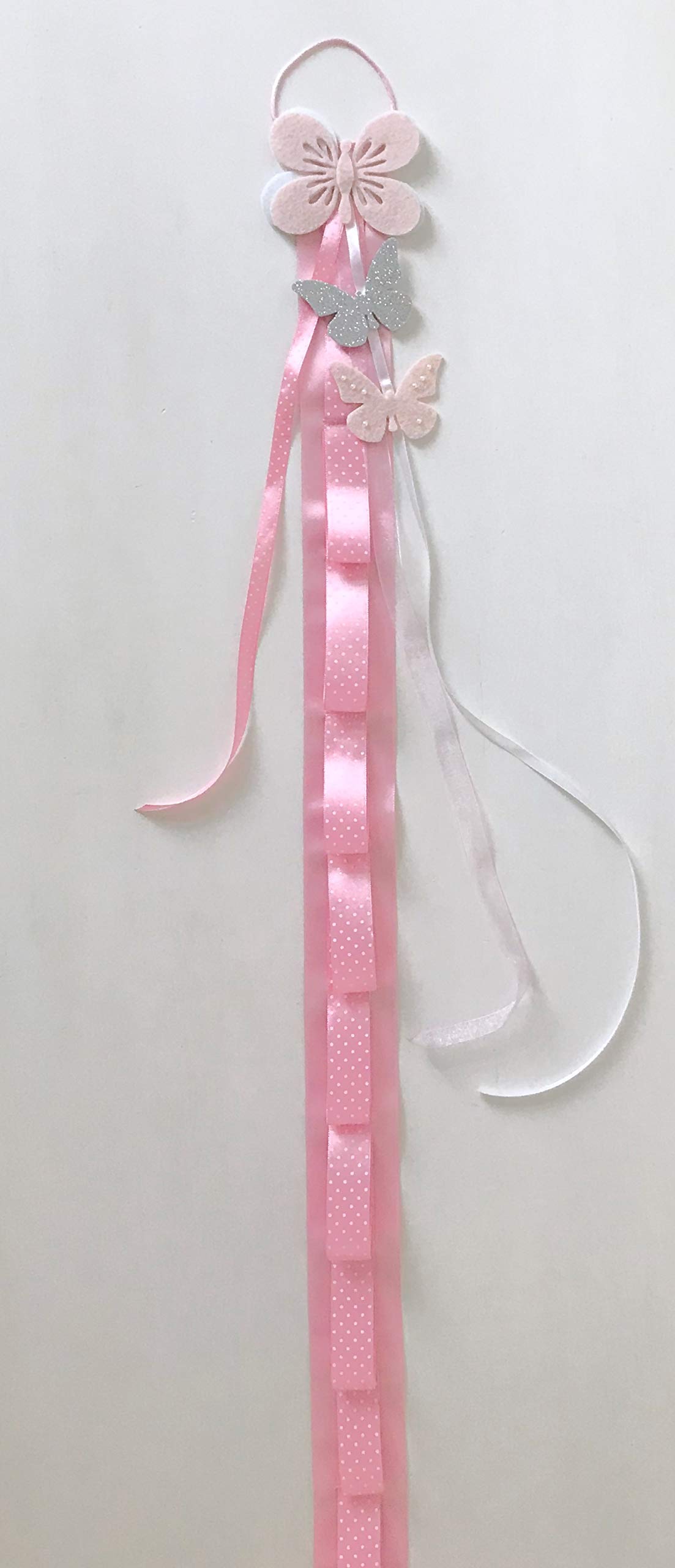 TULLE E MERAVIGLIE Porta cerchietti e mollette Farfalla personalizzabile con Nome, Portacerchietti per Capelli Bambina, Espositore Cerchietti