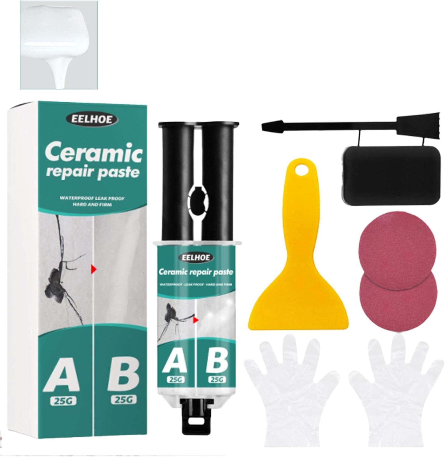 Amazon.co.jp タイル補修剤 マジックアクリルリペア接着剤 アクリル修理ペーストAB接着剤、タイル用の魔法の補修剤セット