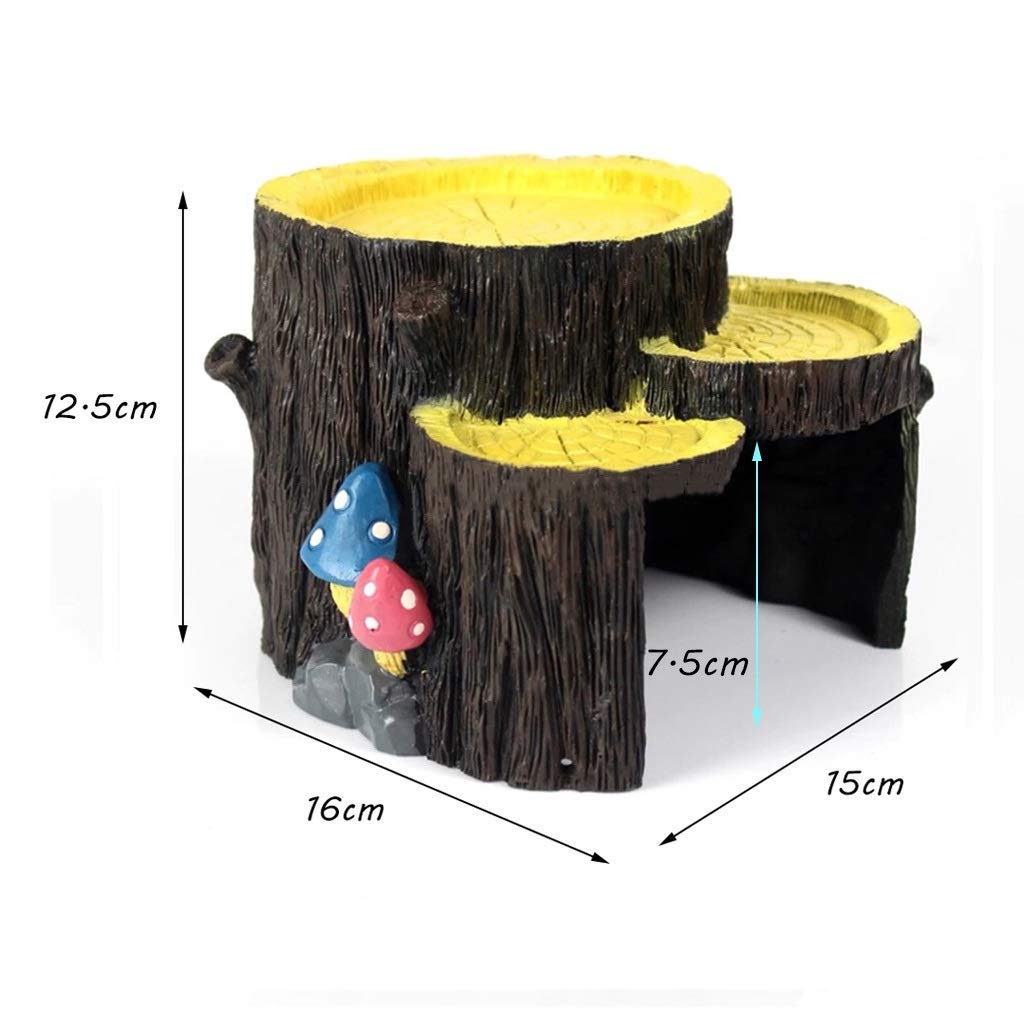 Escondite de reptiles de raíz de árbol de simulación, caja de cueva de reptiles, decoración de esquina de hábitat, escondites de tortugas de serpiente lagarto, accesorios de caja de reptiles, adornos
