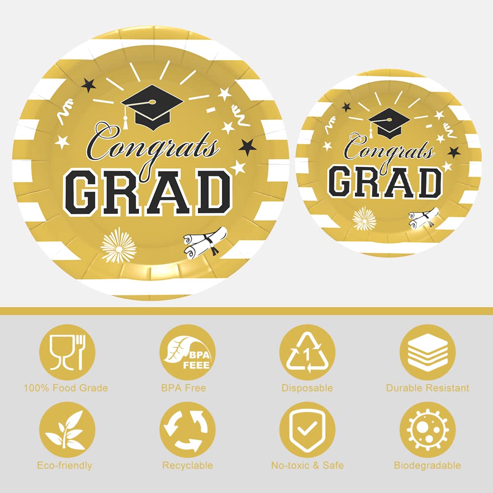 Grad Plate Snapklik.com : Graduation Plates-Graduation Party Decorations, 48 Pack ...