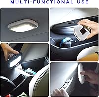 Vista 5 de luces LED para techo de interior de coche, con cubierta magnética, recargable por USB, lámpara de cúpula inalámbrica, luz de lectura de mapa