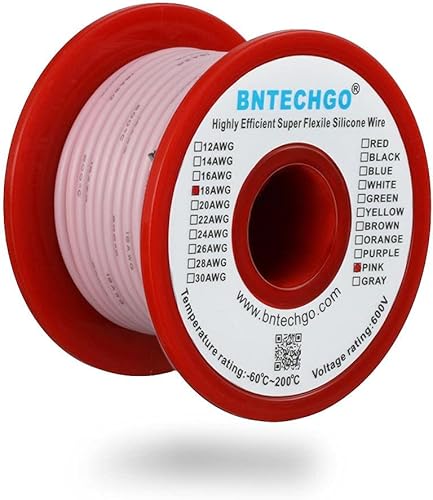 Vista 171 de Bntechgo 18 alambres de silicona suave y flexible, silicona resistente a altas temperaturas, altamente eficiente 18 AWG calibre, 150 hilos