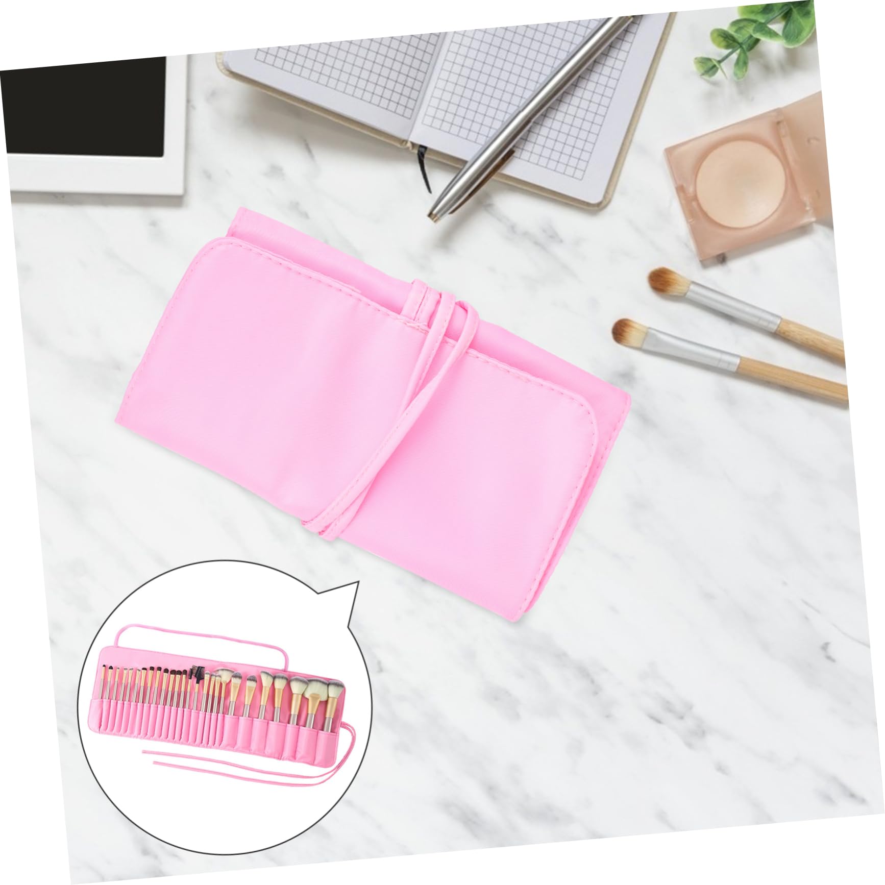 Didiseaon 3pezzi Organizer Per Pennelli Trucco Da Viaggio Borsa Cosmetica e Portatile Capacità Per Lip Gloss e Utensili Per Nail Art